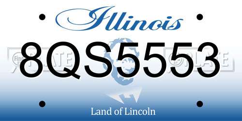 8QS5553 Illinois License Plate
