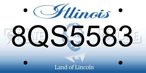 8QS5583 Illinois License Plate