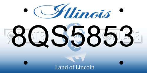 8QS5853 Illinois License Plate