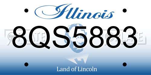 8QS5883 Illinois License Plate