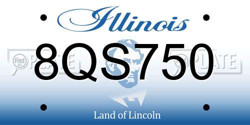 8QS750 Illinois License Plate
