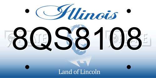 8QS8108 Illinois License Plate