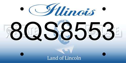 8QS8553 Illinois License Plate