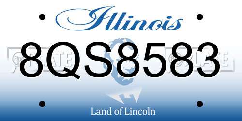 8QS8583 Illinois License Plate