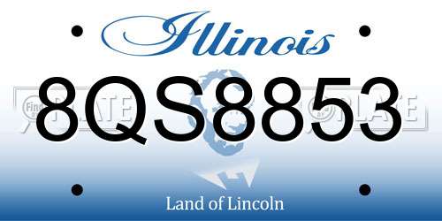 8QS8853 Illinois License Plate