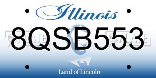 8QSB553 Illinois License Plate