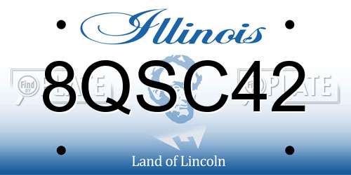 8QSC42 Illinois License Plate