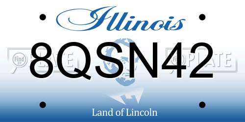 8QSN42 Illinois License Plate