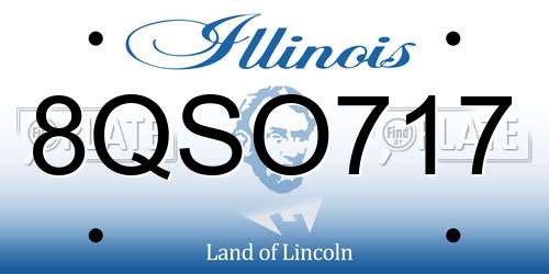 8QSO717 Illinois License Plate