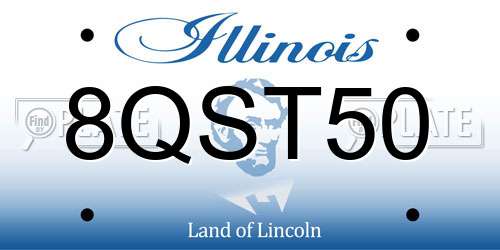 8QST50 Illinois License Plate