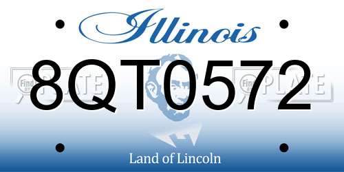 8QT0572 Illinois License Plate