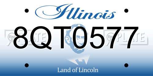 8QT0577 Illinois License Plate