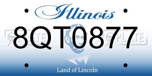8QT0877 Illinois License Plate