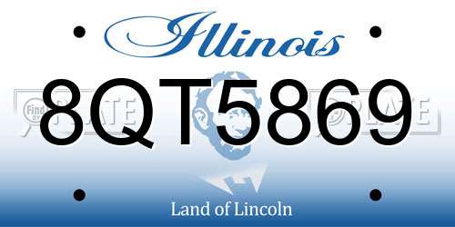 8QT5869 Illinois License Plate