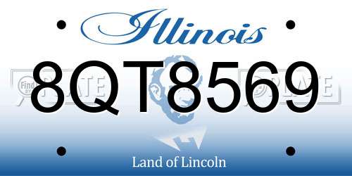 8QT8569 Illinois License Plate
