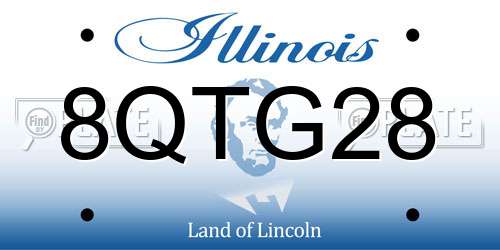 8QTG28 Illinois License Plate
