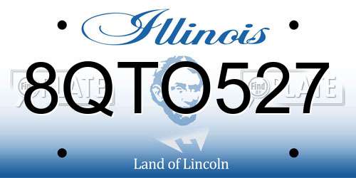 8QTO527 Illinois License Plate
