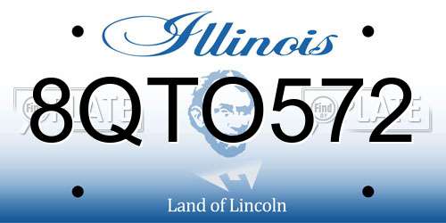 8QTO572 Illinois License Plate