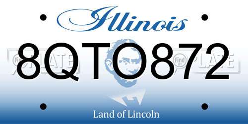 8QTO872 Illinois License Plate