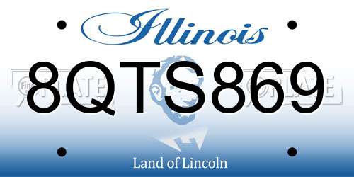 8QTS869 Illinois License Plate