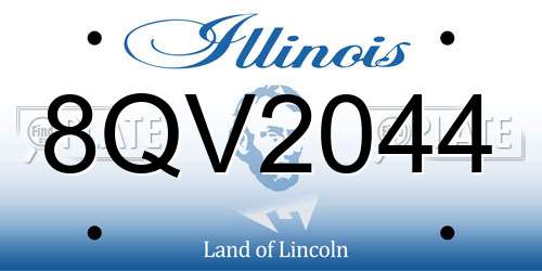 8QV2044 Illinois License Plate