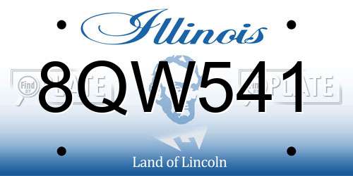 8QW541 Illinois License Plate
