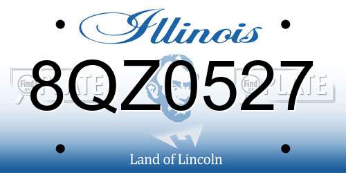 8QZ0527 Illinois License Plate