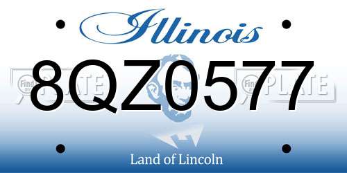 8QZ0577 Illinois License Plate