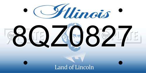 8QZ0827 Illinois License Plate