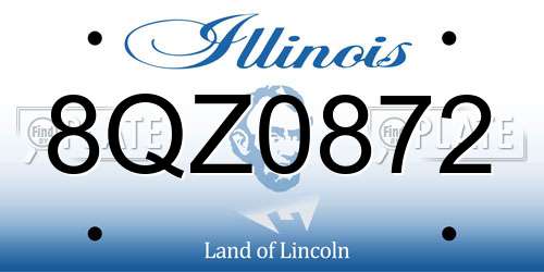 8QZ0872 Illinois License Plate