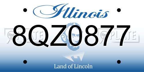 8QZ0877 Illinois License Plate