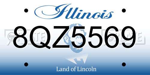 8QZ5569 Illinois License Plate