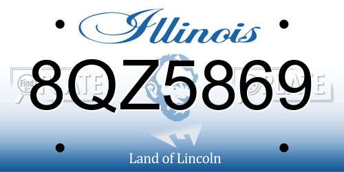8QZ5869 Illinois License Plate