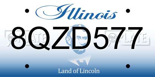 8QZD577 Illinois License Plate