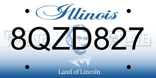 8QZD827 Illinois License Plate