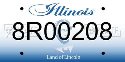 8R00208 Illinois License Plate