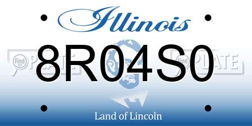 8R04S0 Illinois License Plate