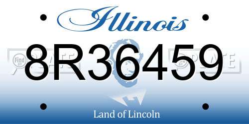 8R36459 Illinois License Plate