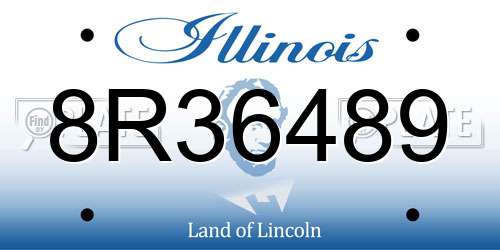 8R36489 Illinois License Plate