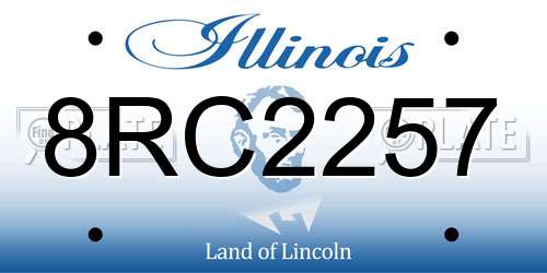 8RC2257 Illinois License Plate