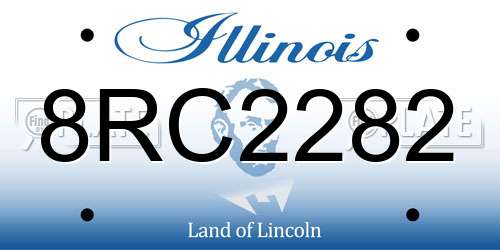 8RC2282 Illinois License Plate