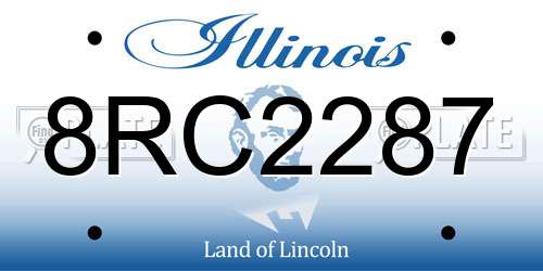 8RC2287 Illinois License Plate