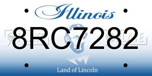 8RC7282 Illinois License Plate