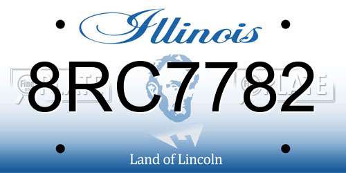 8RC7782 Illinois License Plate