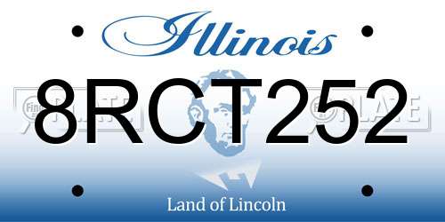 8RCT252 Illinois License Plate