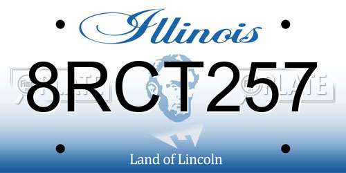 8RCT257 Illinois License Plate