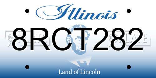 8RCT282 Illinois License Plate