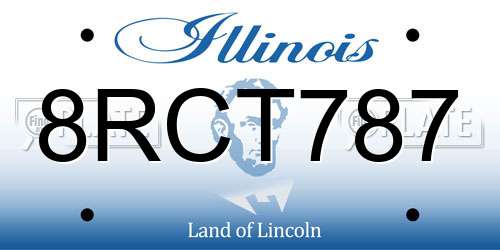 8RCT787 Illinois License Plate