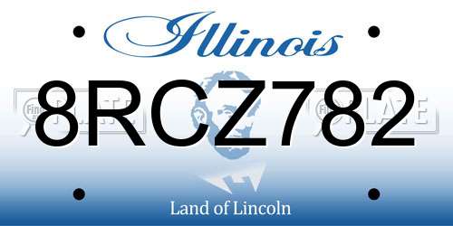 8RCZ782 Illinois License Plate