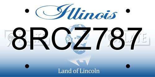 8RCZ787 Illinois License Plate